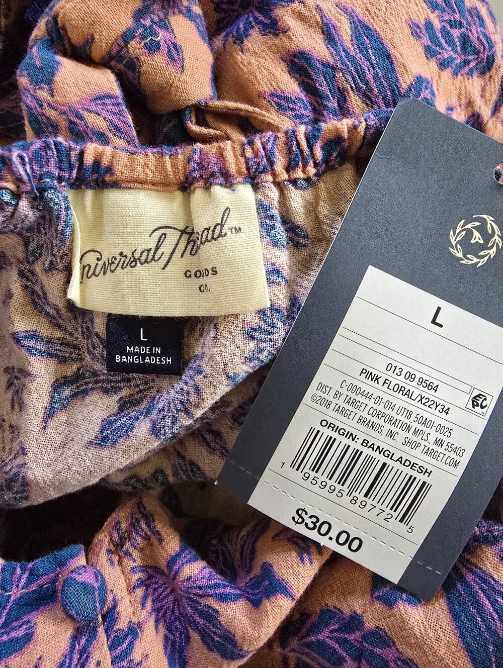 Universal Thread Peach Maxi Dress with Purple Floral Print - Picture 4 of 4